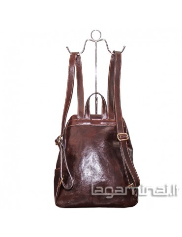Leather backpack ITALY KN86 BN