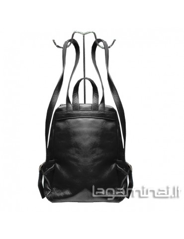 Leather backpack ITALY KN86 BK